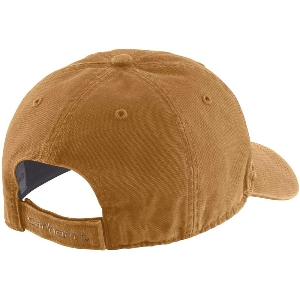 Carhartt Canvas Strapback Hat One Size | Workwear Outdoors Logo Patch Cotton Cap - Picture 4 of 6